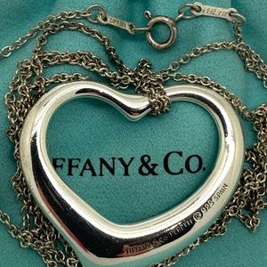 Tiffany & Co. 925 Peretti Open Heart Necklace.